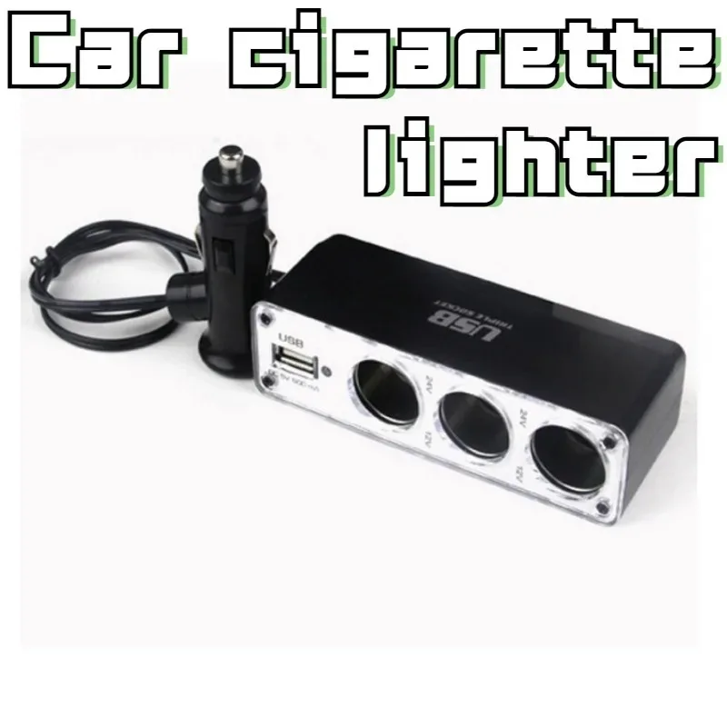 12V/24V Car Cigarette Lighter Splitter Car Charger Car Power DC Outlet Adapter with USB Charging Port and Bluetooth Receiver