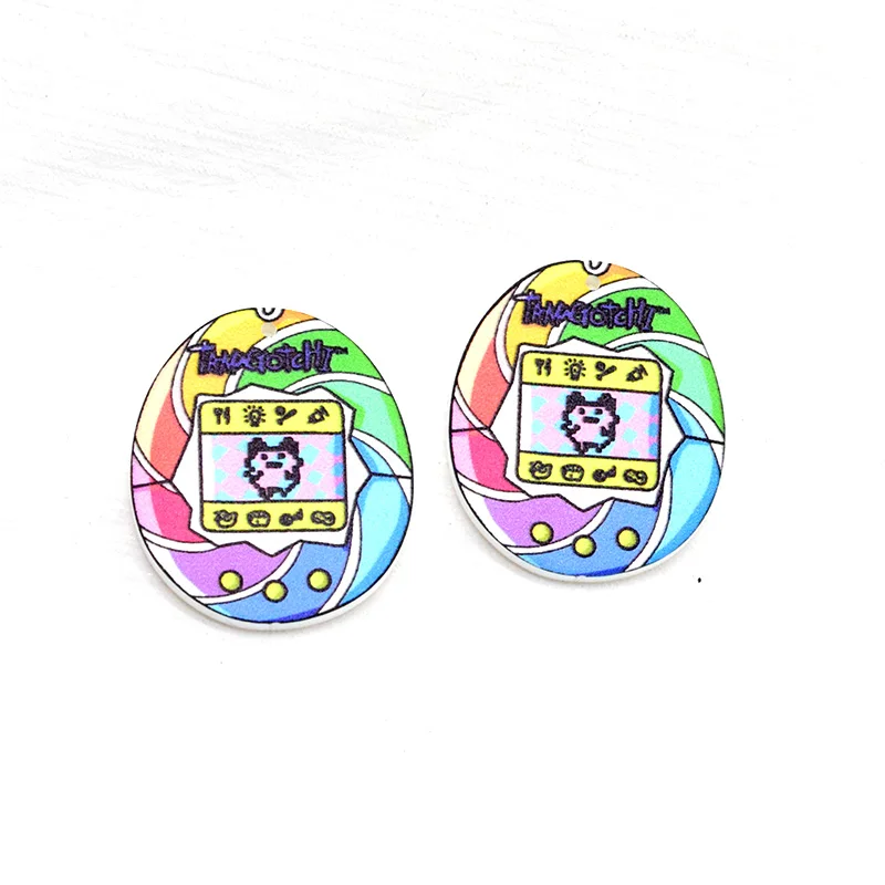 10pcs Acrylic Pink Sunglasses Pets Toys Game Charms Funny Bubble Gum Snack Pendant For Earring Keychain Diy Jewelry Make