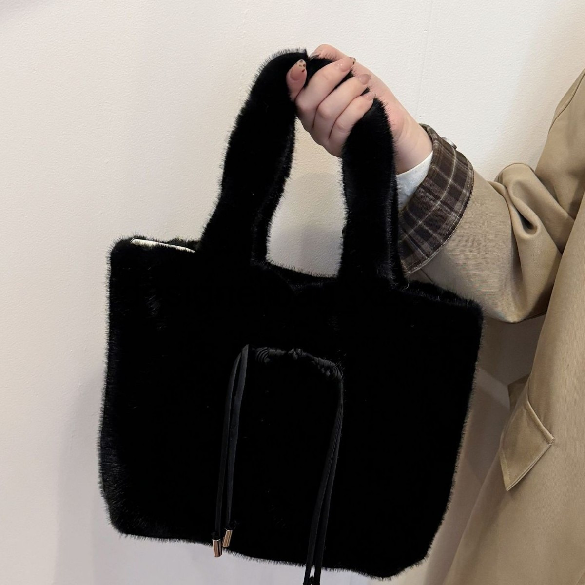 Classic Bag Customization Not Retreat 10a Top Women Handbag Evening Tote Wallet Cute Chinese Style Handbag Fluffy Plush Large Capacity Imitation Mink 