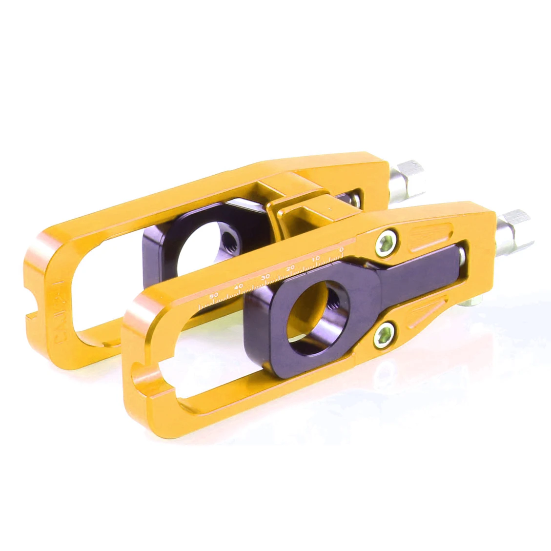 Motorcycle CNC Rear Axle Chain Adjuster Tensioners For KAWASAKI ZX6R ZX636 2005-2019 ZX-6R