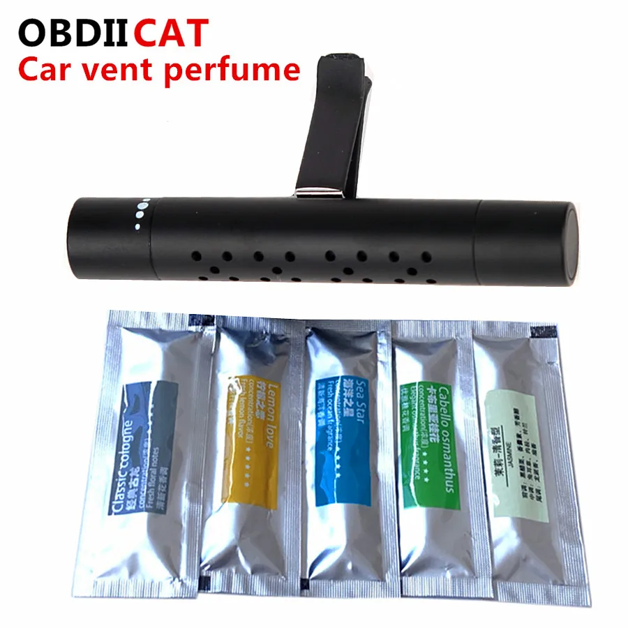 Car Air Freshener Smell in the Car Air Vent Perfume Parfum Flavoring Auto Interior Accessories Air One Clip And 5 PCS fragran