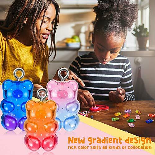 50/10pcs Colorful Gummy Bear Pendants Charms For Necklaces Bracelets DIY Jewelry Making Cute Animal Resin Charm Jewelry Findings