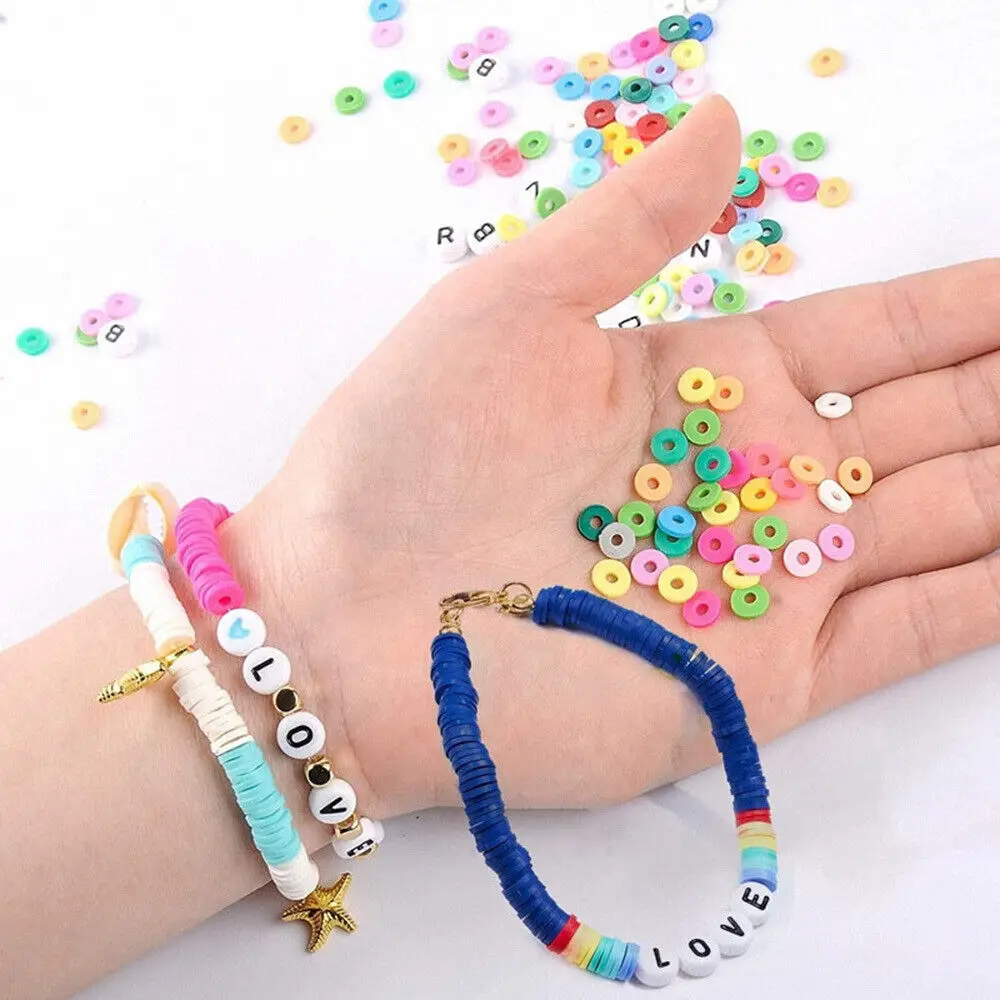 6000 Clay Beads, Soft Ceramic Pieces, Soft Ceramic Beads Set, Jewelry, Bracelet, Diy Accessories