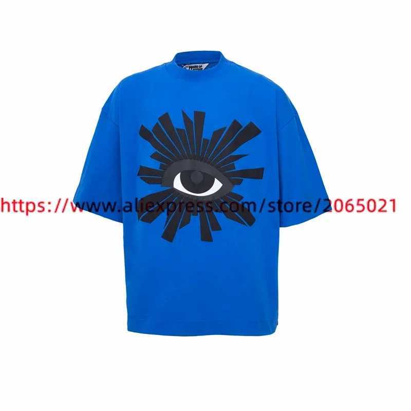 Men's T-Shirts Puff Print House Of Errors T Shirt For Men Women Casual Eye Print Tee T-Shirt J240402