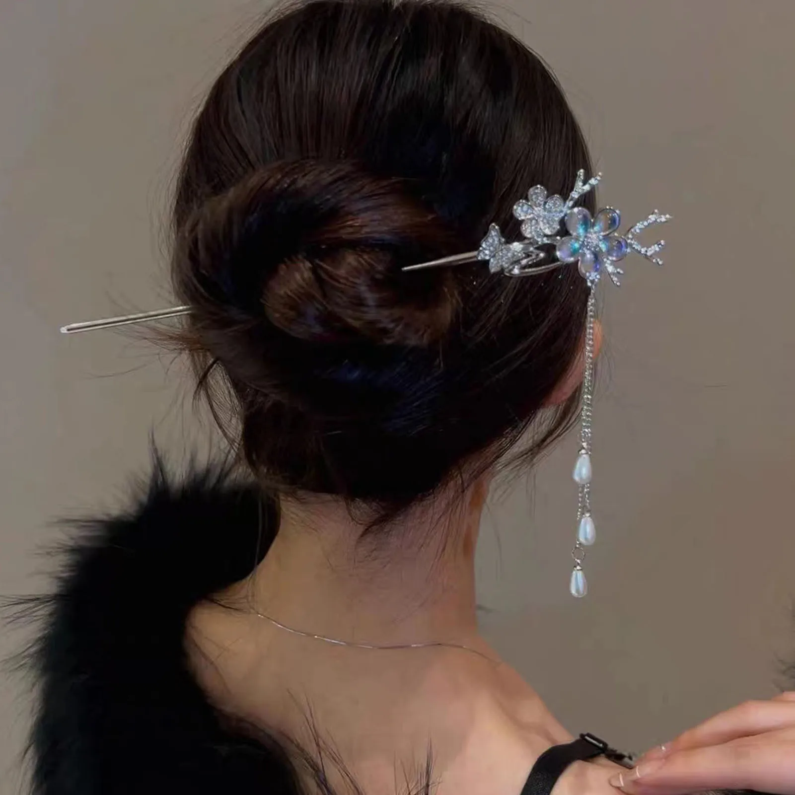 Vintage Chinese Style Hairpins Handmade Hair Stick Women Metal Hair Fork Hair Chopsticks Woman Girls Jewelry Accessories