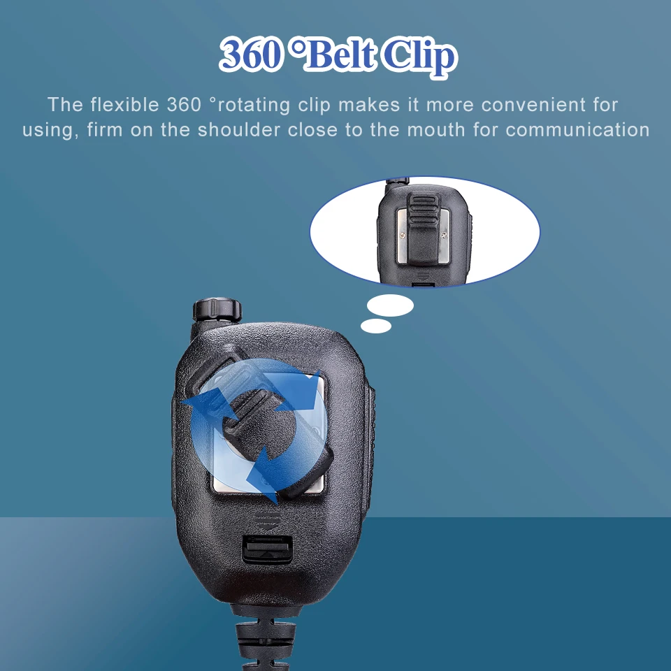 2Pin Rechargeable Microphone Mic Speaker Volume PTT Tangent For Baofeng UV 5R Quansheng UV K5 RT3S H777 for TYT