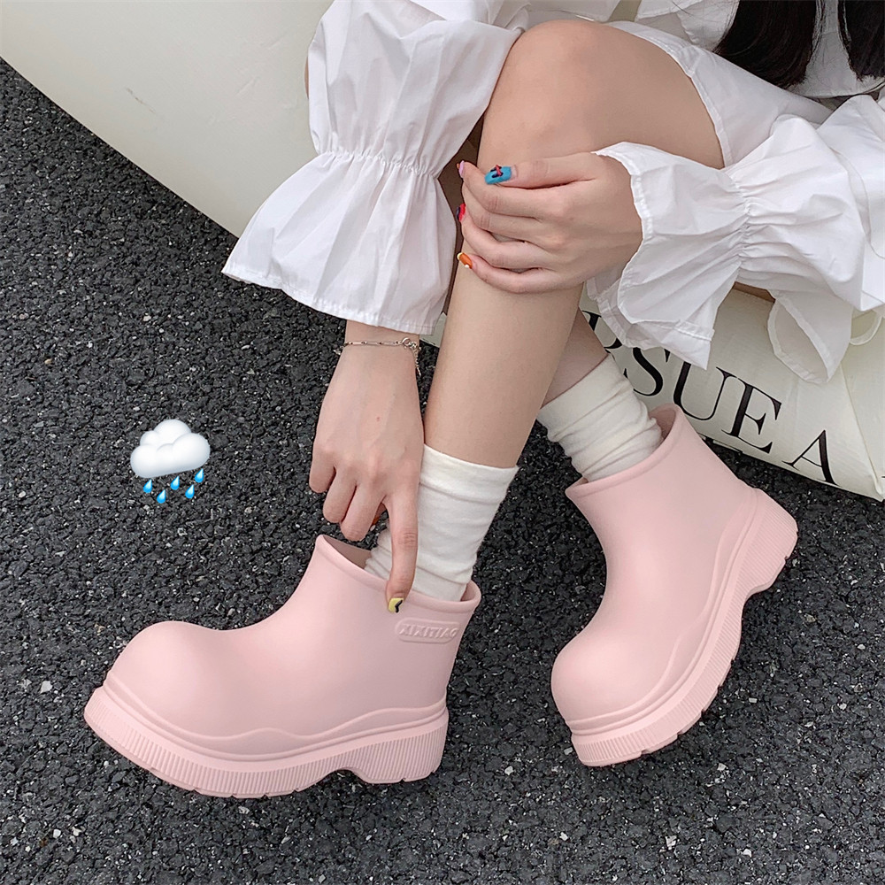 Rain Boots Women Garden Galoshes Waterproof Rubber Boot Female Non-slip Rainshoes Fishing Water Shoes Botas Lluvia Mujer