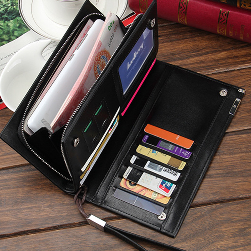 New Baellerry Long Wallet Multi functional Zipper Men's Handbag