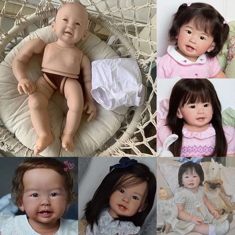 28inch Teegan Reborn Doll Kits Lifelike Reborn Girl In Fresh Color Diy Unfinished Doll Parts Vinyl Reborn Dolls Kit Toys