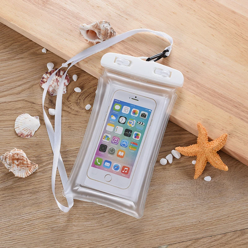 Universal Airbag Floating Swimming Bag Waterproof Touchscreen Phone Pouch Swim Underwater MobilePhone Case For Iphone 6 7 8 Plus