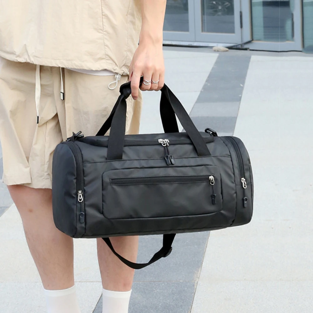 Men Sports Luggage Bag Large Capacity with Shoe Compartment and Wet Pocket Workout Bag Outdoor Handbag Weekend Gym Travel