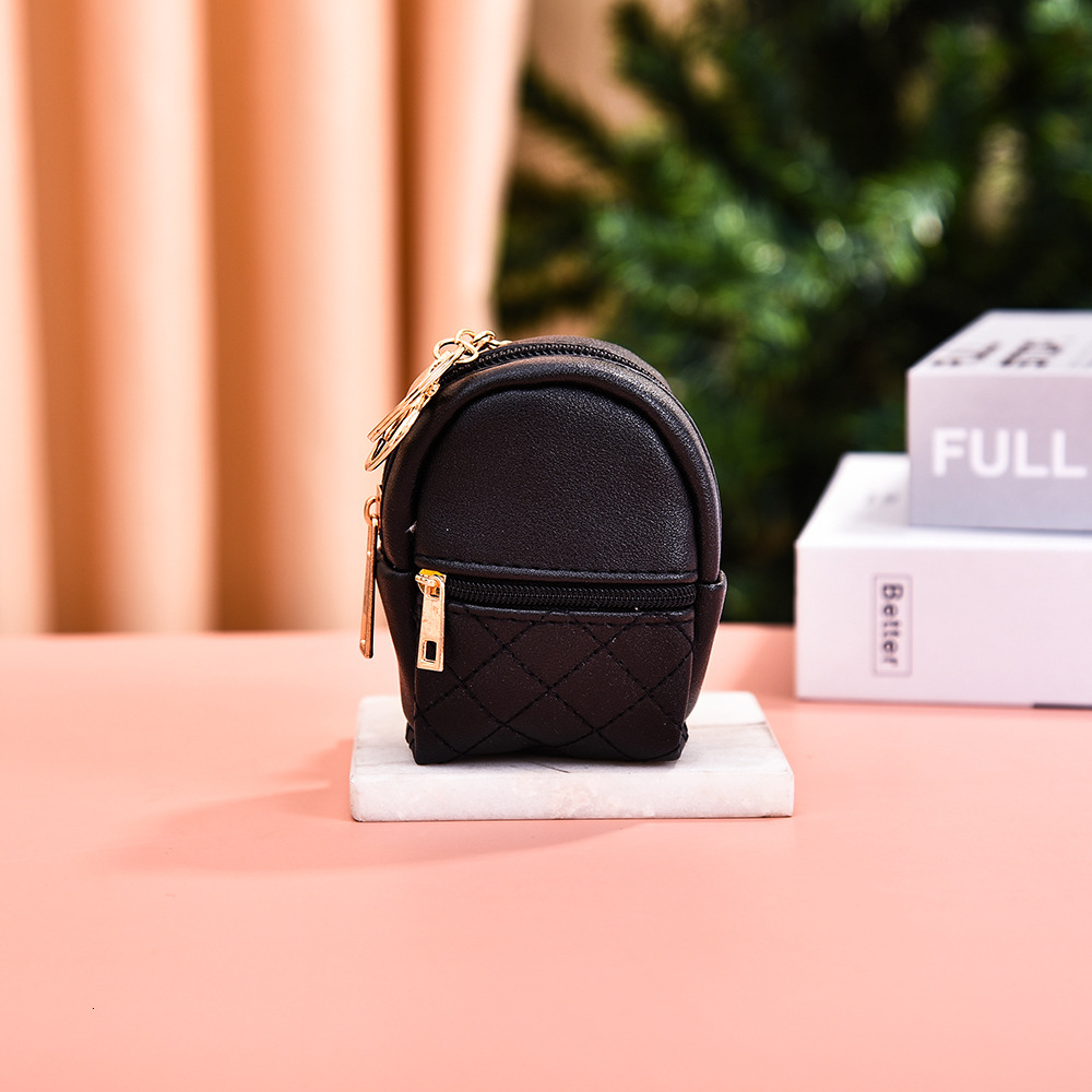 New designer PU coin purse mini cute backpack key data cable lipstick storage bag