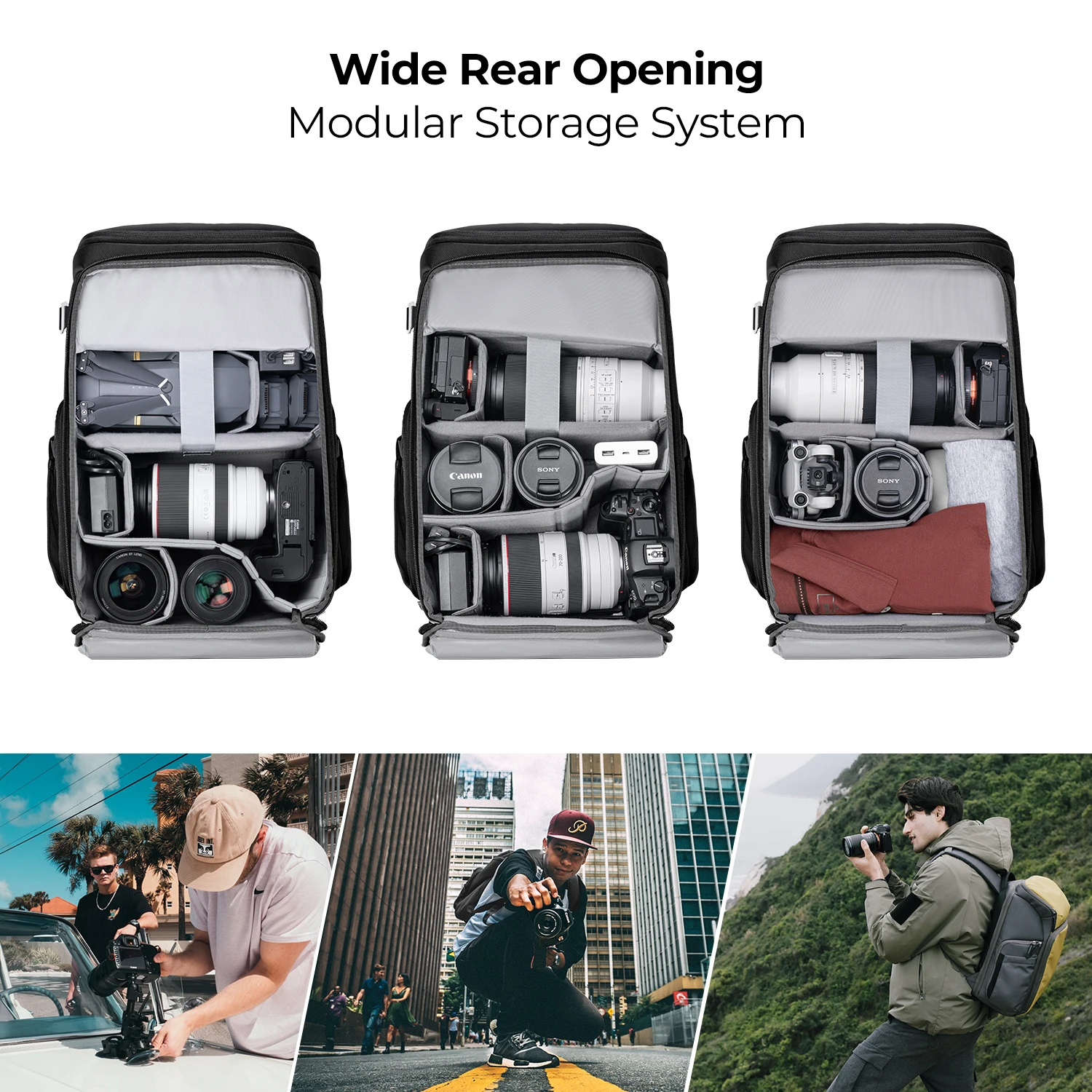 K&F Concept 16Inch Alpha Backpack Air 25L Professional Photography Backpack,City Commute Backpack,Camera Bag Can Carry A Tripod