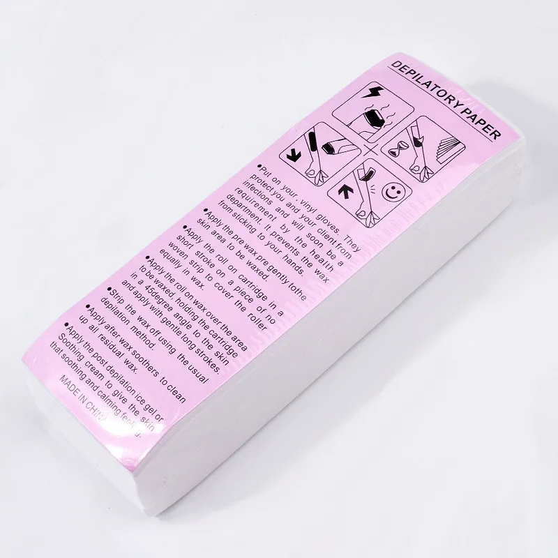 High Quality 100pcs Women Men Nonwoven Hair Removal Wax Paper Body Leg Arm Hair Removal Epilator Wax Strip Paper Roll