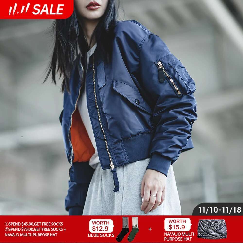 Maden Women Autumn And Winter Thickened Windproof Baseball Cotton Casual Outerwear Jacket Tops