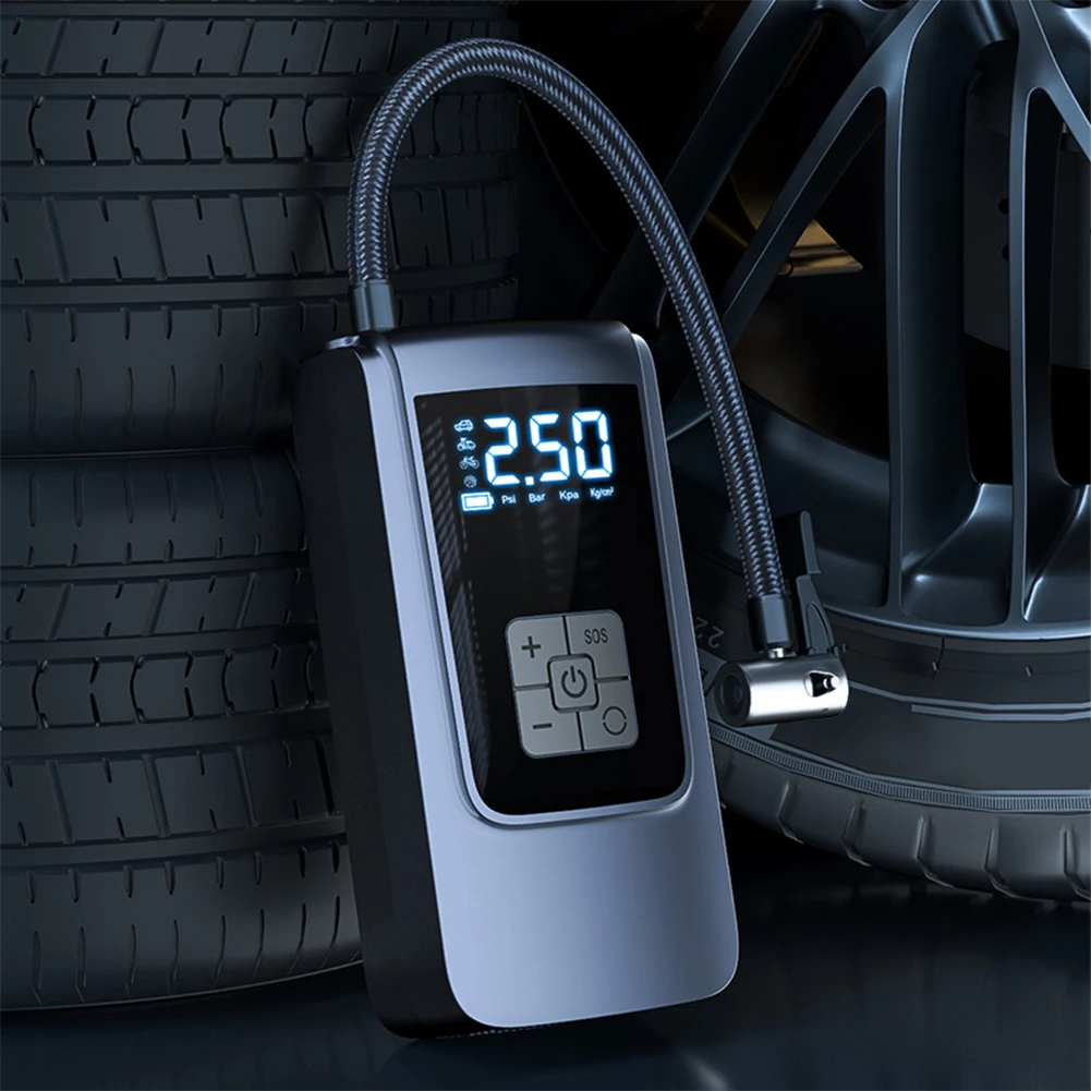 7.4/12V Tire Inflator Pump Car Automatic Tire Inflator Portable Air Pump Smart Air Portable Inflator for Vehicle Truck