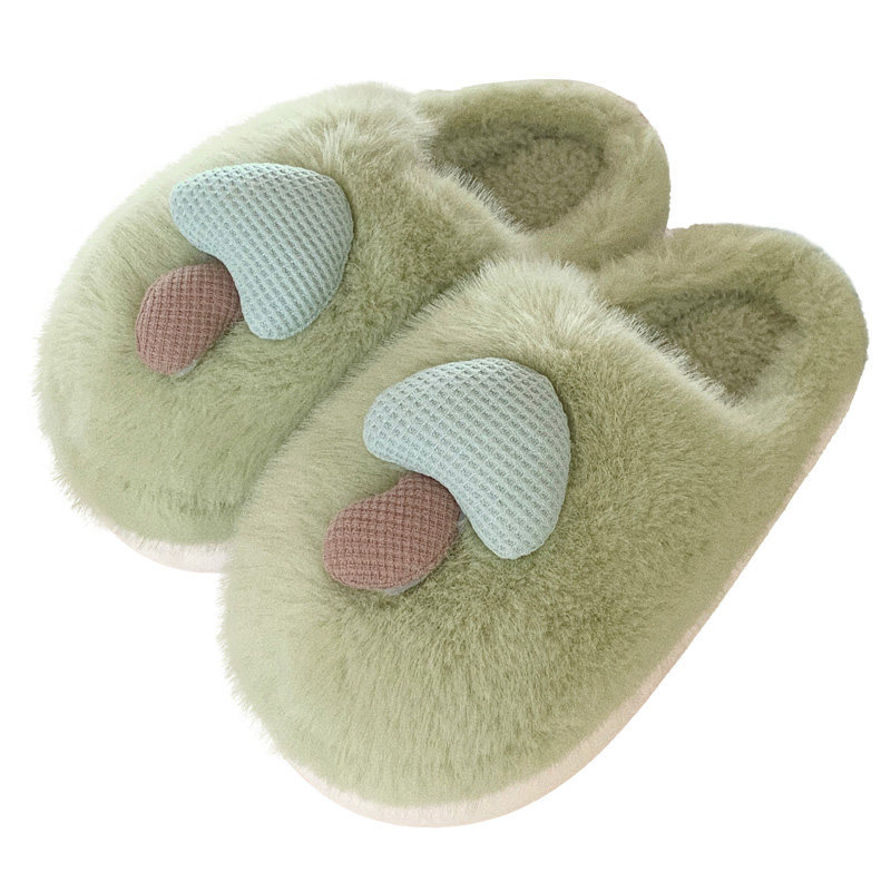 Slippers Personality Fun Plush little mushroom Cute slippers for women girls Fashion Kawaii Fluffy winter warm women's slippers