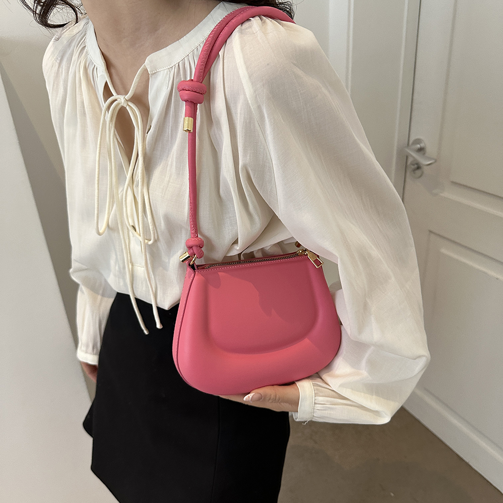Fashion Handbags Solid Color Small Tote Bag PU Leather Women Top-handle Bag Summer Simple Casual Sweet Y2k Cool Bag Handbags