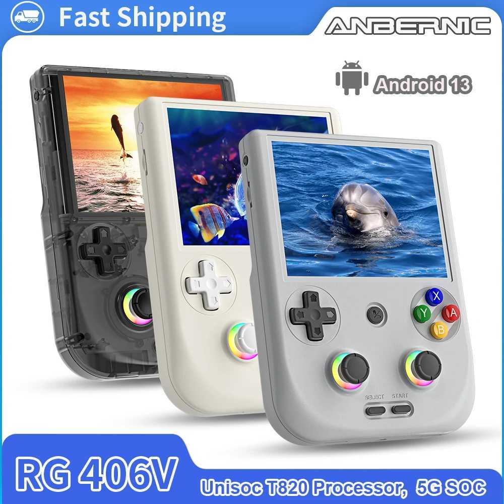 Game machine ANBERNIC RG 406V Handheld Game Console 4 IPS Mti-touch Sn Android13 RG406V Retro Video Games port 1080p DP FOTA Update Z241102