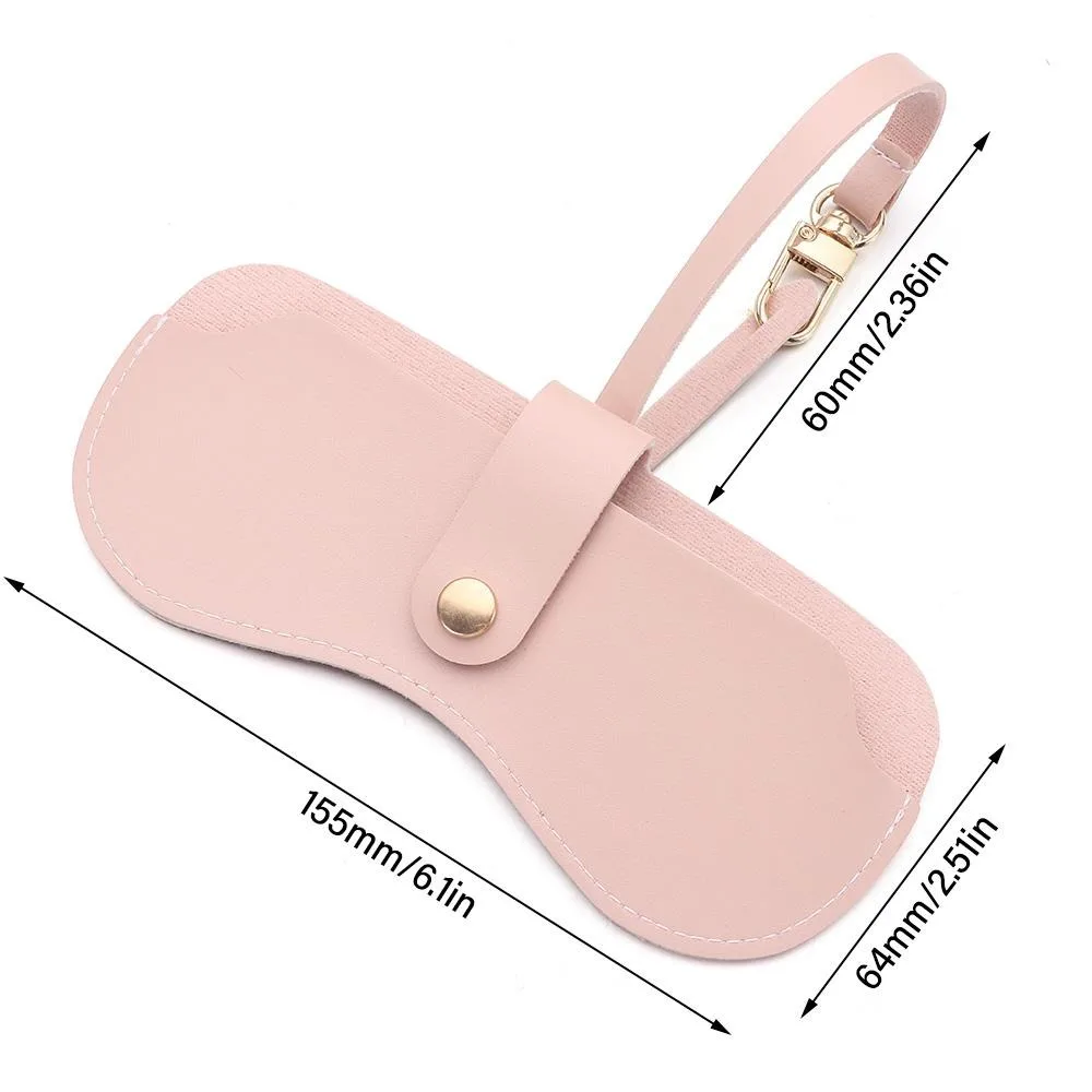 PU Leather Handmade Glasses Bag Sunglasses Case Portable Myopia Protector Simple Hanging Wrist Storage Box
