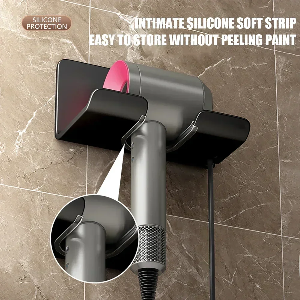 Hair Dryer Holder Bathroom Hair Straightener Stand Nail Free Shelves for Wall Room Bathroom Storage Rack Shelf Wall-mounted Home