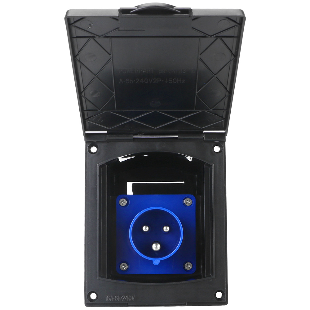 Caravan Accessories Plug Socket With Cover Waterproof Kit 220-240V 16A Charger Flush Hook Up Tools For RV Camper Marine Boat