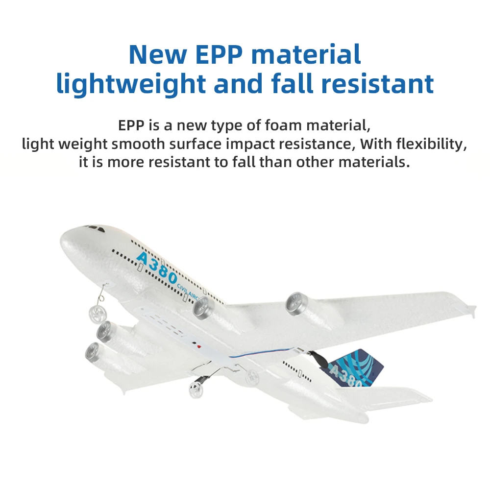 2023 Newest A380 RC Plane 3CH 2.4G EPP Remote Control hine Airplane Fixed-wing RTF new 2025 RC Aircraft Model Kid Outdoor Toy for Boys