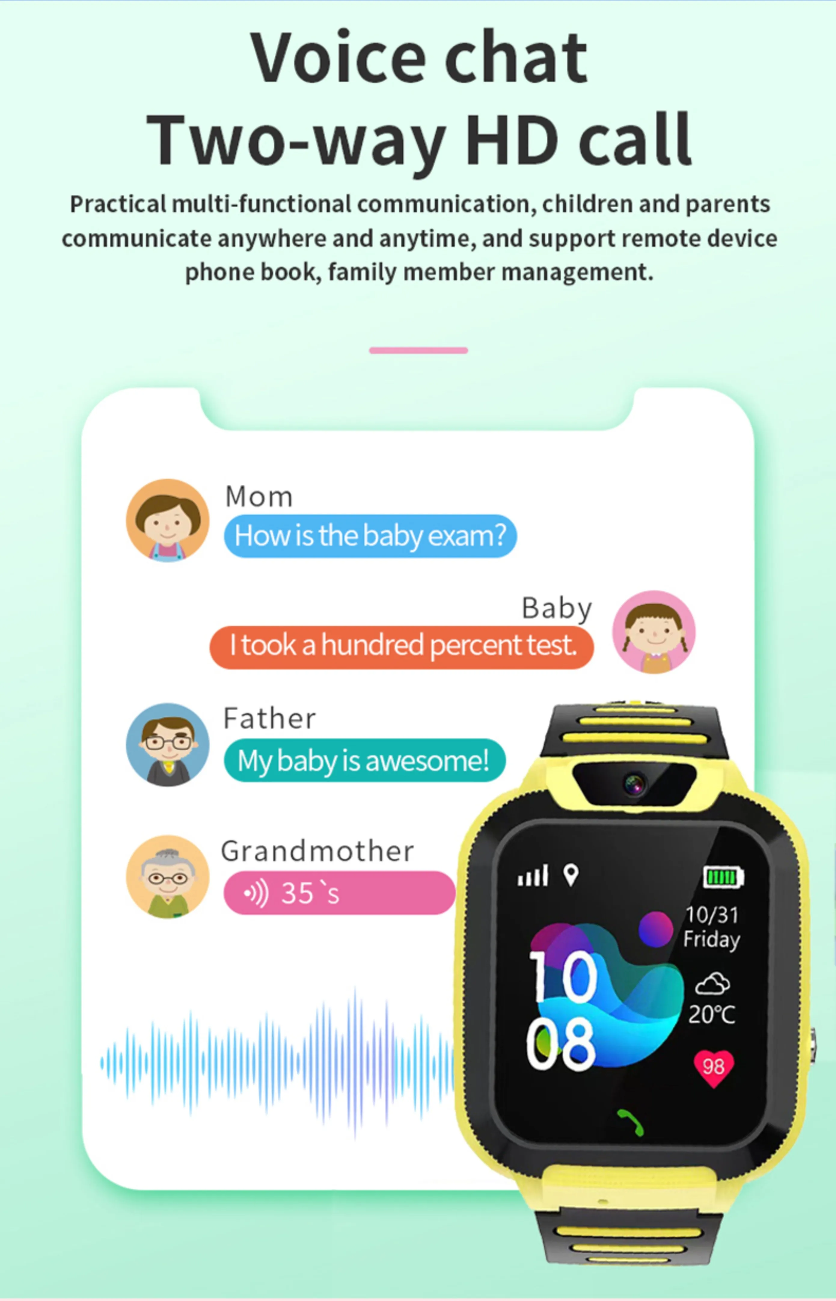 Q16S Kids Smart Watch Smartwatch Wrist Children Boys Girls GPS Tracker Waterproof Electronic Digital Connected Wristwatch Clock