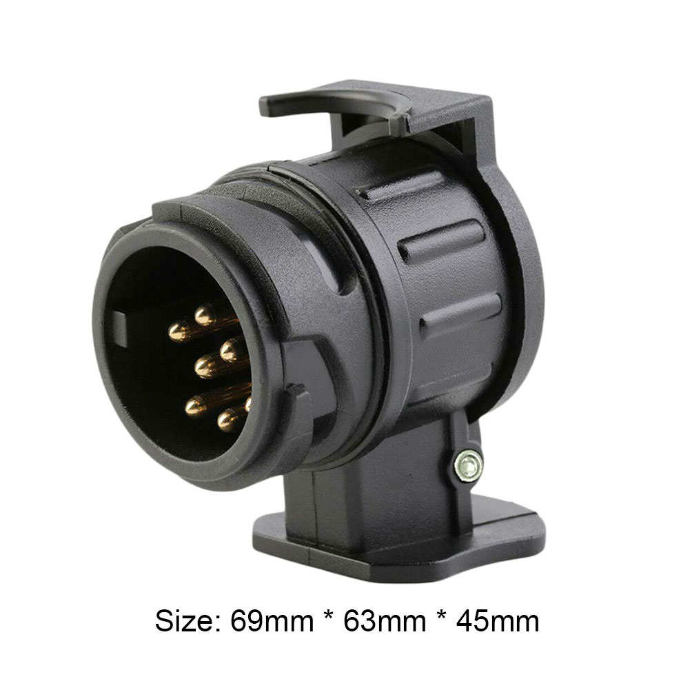 13 To 7 Pin Trailer Plug Adapter Durable Mini Caravan Converter 12V Mini Socket Adapter for Towing Truck for Touring Car Trailer