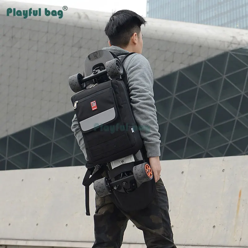 Large capacity electric skateboard bag Professional Outdoor Skateboard Carrying Backpack 900D Waterproof Multifunctional AMB188