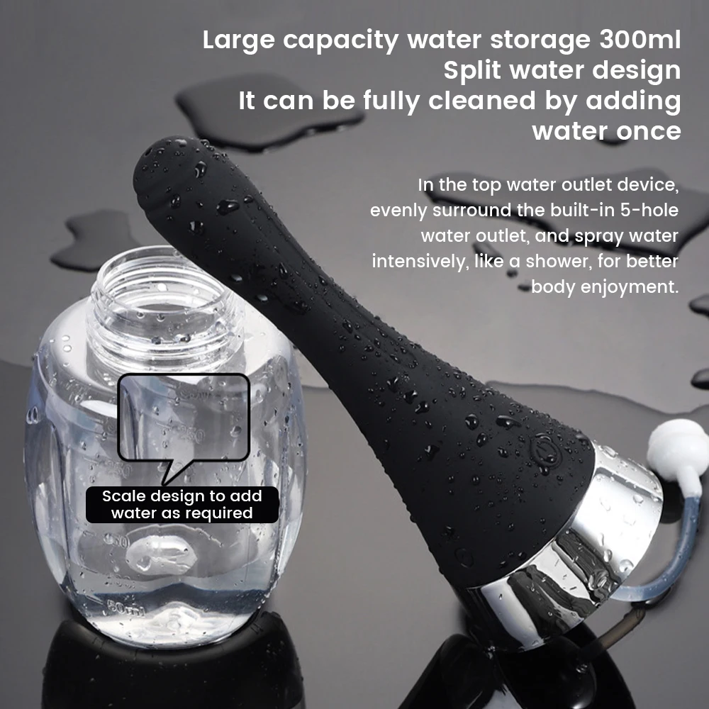 Electric Silicone Anal Cleaning Container Vagina Douche Cleaner Enema Bulb Syringe Health Hygiene Sex Woman Man 666 666