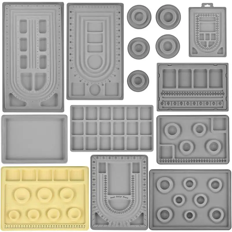 1-3pcs Flocked Bead Board 2025 Jewelry Making Measuring Tool DIY Bracelet Necklace new Accessories Finding Organizer Tray Craft Tool