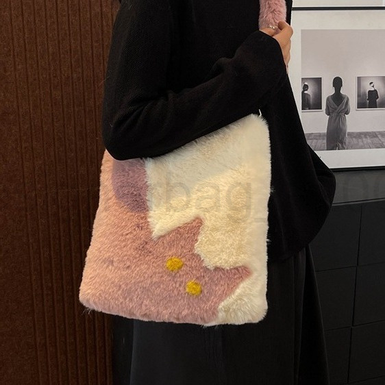 Bag Designer Fashion Classic 10a Top Woman Handbagfashion Canvas Bags Korean Style Plush Cute Casual Shoulder Autumn Popular New Student Large Capacit