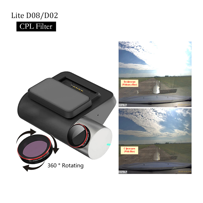 for 70mai pro plus+ A500s CPL 2025 Filter or RC06 Rear camera CPL Filter new For 70mai Pro lite D02 / D08 lite2 A200 CPL Filter