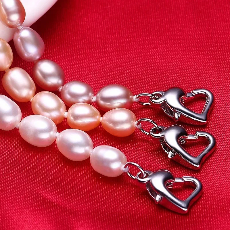 Hengsheng A Natural Freshwater Pearl Jewelry Set Fashion/Elegant Necklace Bracelet Earrings Suitable for Women to Attend Parties/Weddings/Gifts 241031