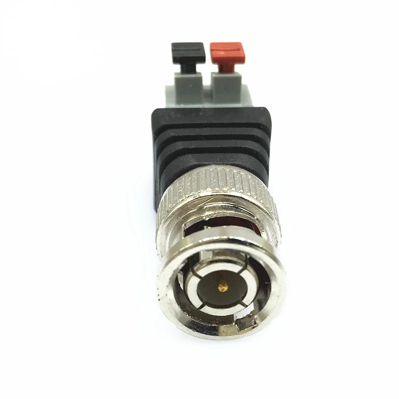 Terminal Camera CCTV BNC Male Video Balun Connector Cable Adapter Plug Pressed connected for CCTV Camera