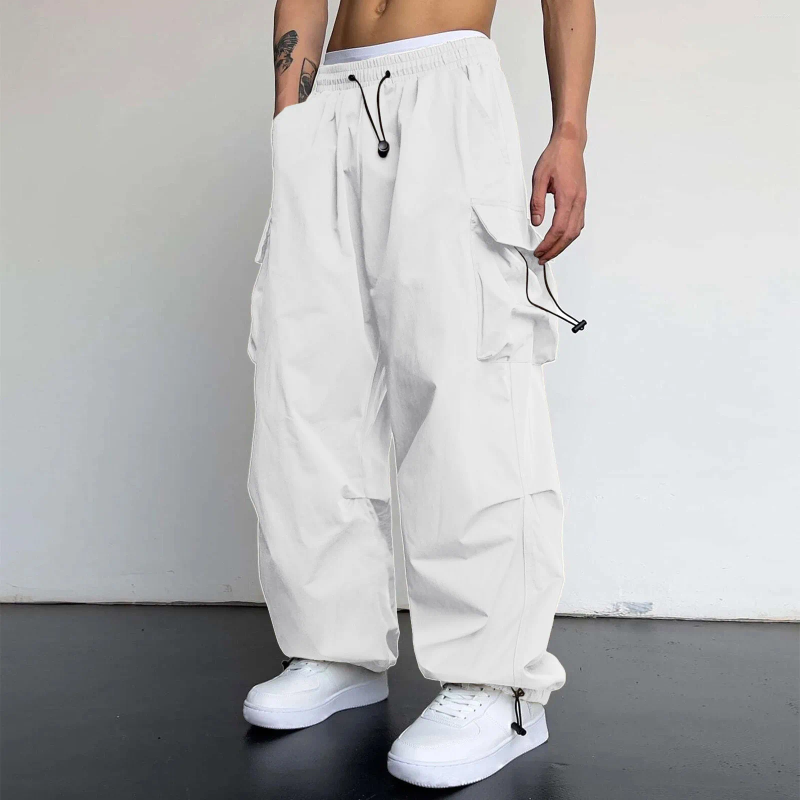 Men's Pants Haruku Oversized Cargo Parachute Men Streetwear Vintage Y2k Hip Hop Wide Leg Joggers Baggy Casual Sweatpants Techwear