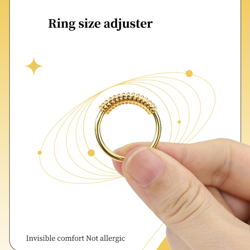 4x 3/5mm Ring Size Adjuster for Loose Rings Ring Reducer to Make Ring Smaller Guard Resizer for Ideal for Jewelty Tool