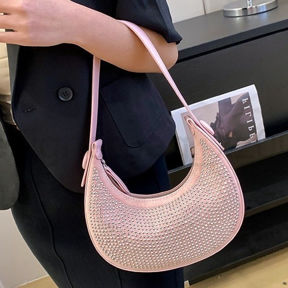 Bag Classic Designer Fashion 10a Top Woman Handbagevening Bags Niche Underarm Womens New Trendy Korean Edition Celebrity Bright Diamond Chain Single S