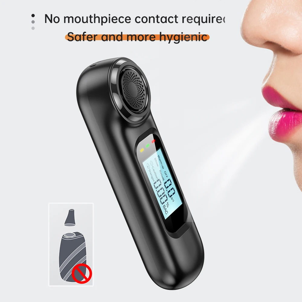 2023 Newest breathalyzer Factory Professional Digital Display Rechargeable breathalyzer alcohol breath tester AM01