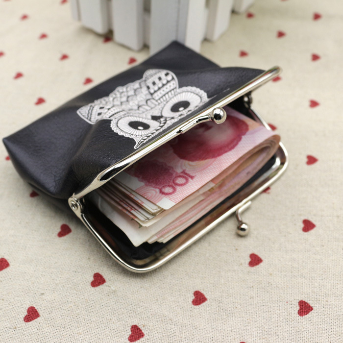 New Designer Cute Owl Pattern Printed Small Wallet 1-Piece Set Hot Selling Women's Cute Coin Wallet Carteira Feminina