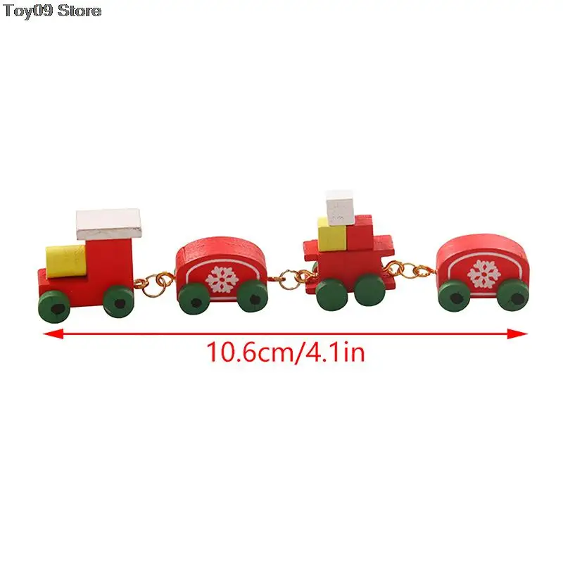 1:12 Miniature Christmas Snowflake Small Train Carriages Model DIY Dollhouse Decor For Kid Pretend Play Toy