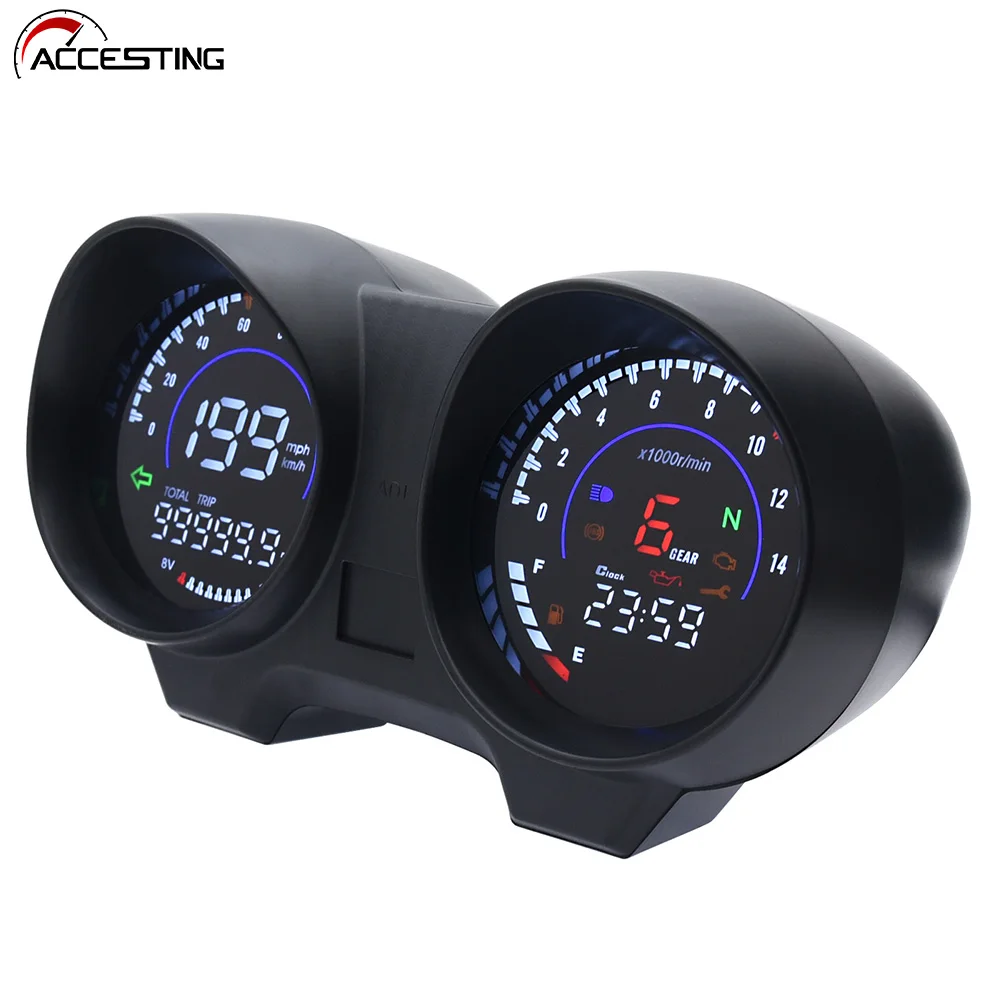 Motorcycle RPM Meter Speedometer LED Digital Dashboard Electronics For Brazil TITAN 150 Honda CG 150 Fan 150 2010 2012