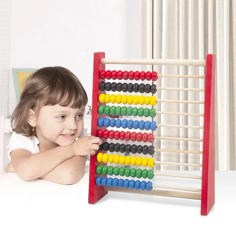 Intelligence Development Wooden Abacus For Kids Mathematics For 3-6 Year Olds Wooden Children's Educational Toys