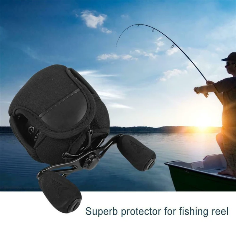 Fishing Reel Pouch Portable Bag Waterproof ProtectiveCase Cover ForRod Reel Baitcasting Reel Drum Storage Bag Raft Reel smile