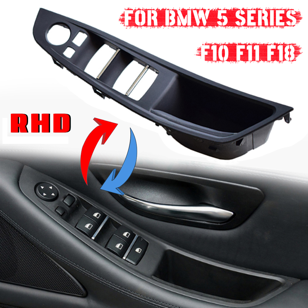 Right Hand Drive RHD Side Inner Door Handle Panel Trim Beige Oyster Black Red-Wine For BMW F10 F11 520i 528i 535i 2010-2016