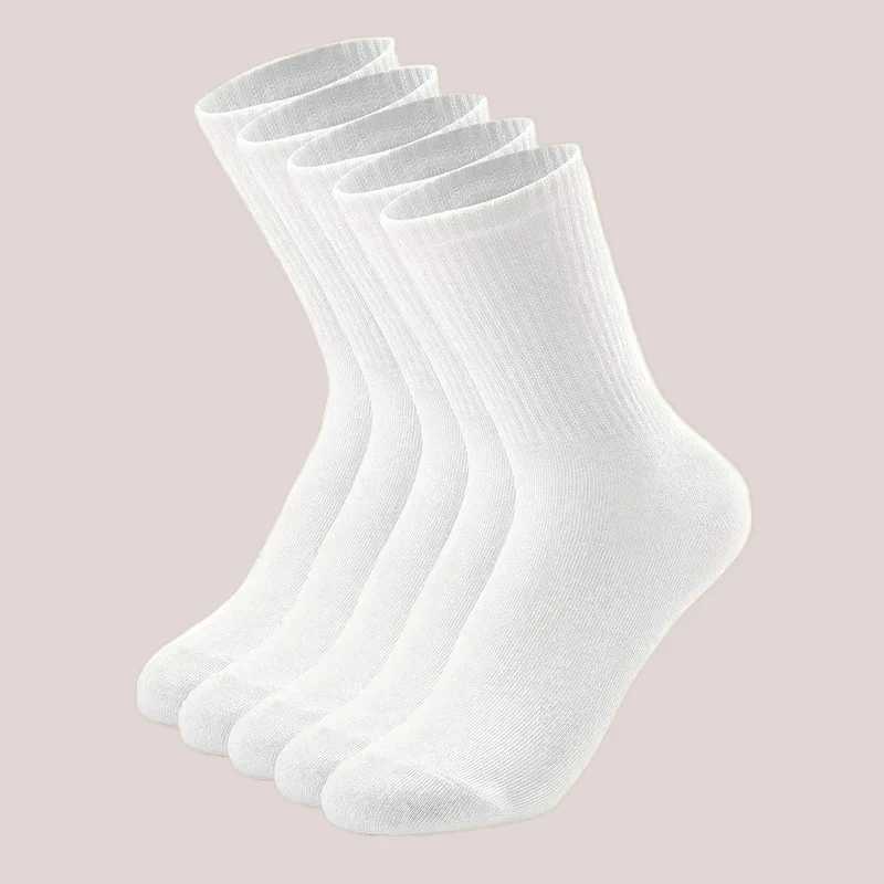 5/10 Pairs New Fashion High Quality Men Crew Middle Tube Streetwear Soft Breathable Cotton Mens Casual Sports LX241102