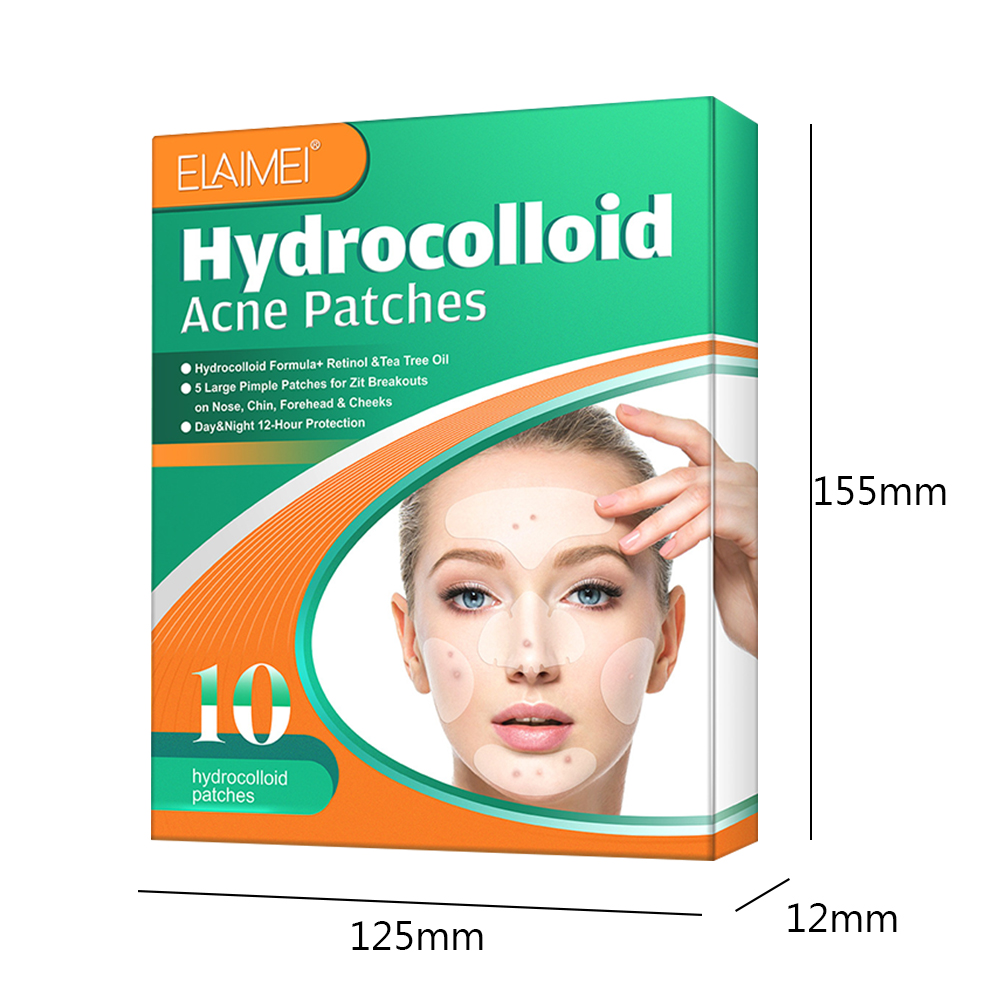 10pcs Hydrocolloid Acne Face Mask Acne Removal Hydrocolloid Surface Area Patches Protect Skin for Nose Chin Forehead for Cheek