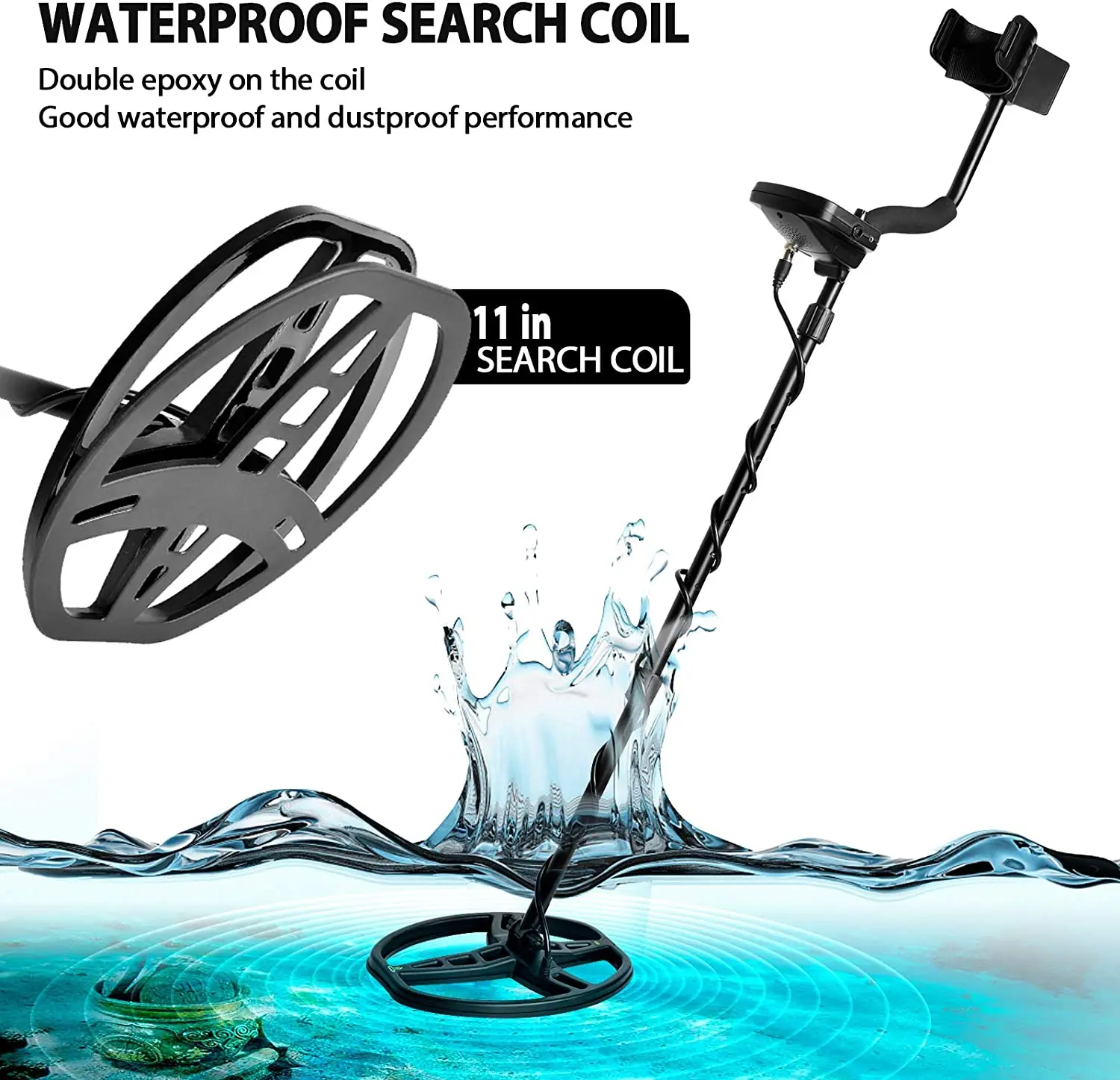 Metal Detector Underground Professional Depth 2.5m Search Finder Gold Treasure Hunter Detecting Pinpointer Waterproof TX-850