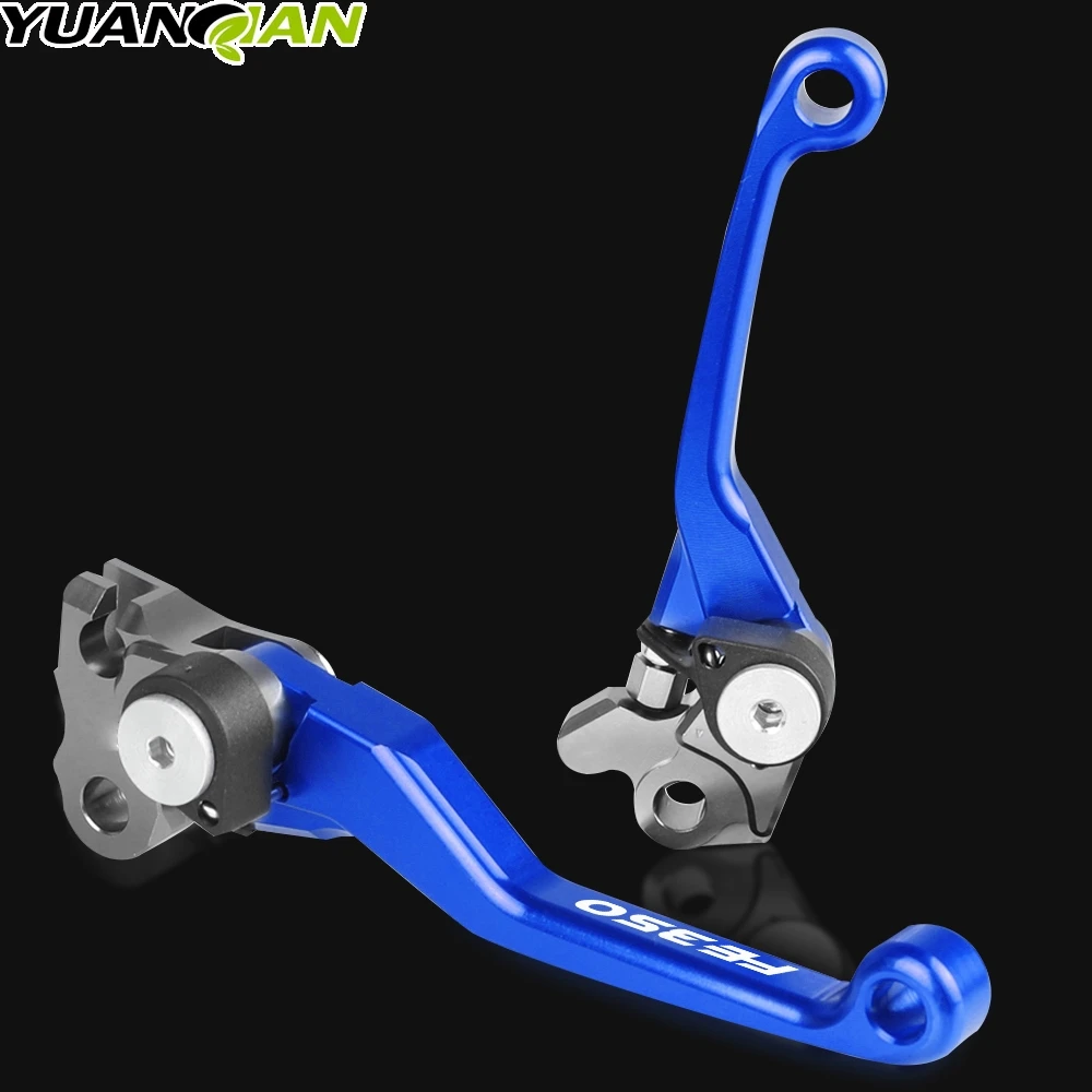 For HUSQVARNA FE350 FE 350 Logo 2014 2015 2016 2017 2018 CNC Motorcycle Accessories Short Dirt Bike Pivot Brake Clutch Levers